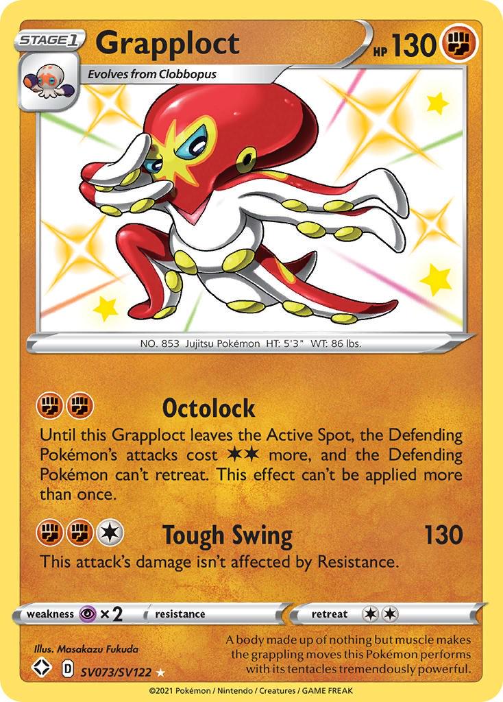 Shining Fates Grapploct Pokémon card